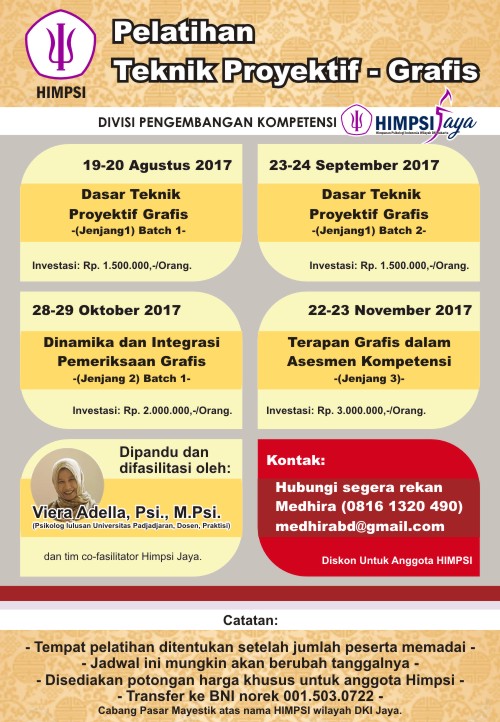 Jadwal Pelatihan Teknik Proyektif - Grafis 2017 rev_ke4